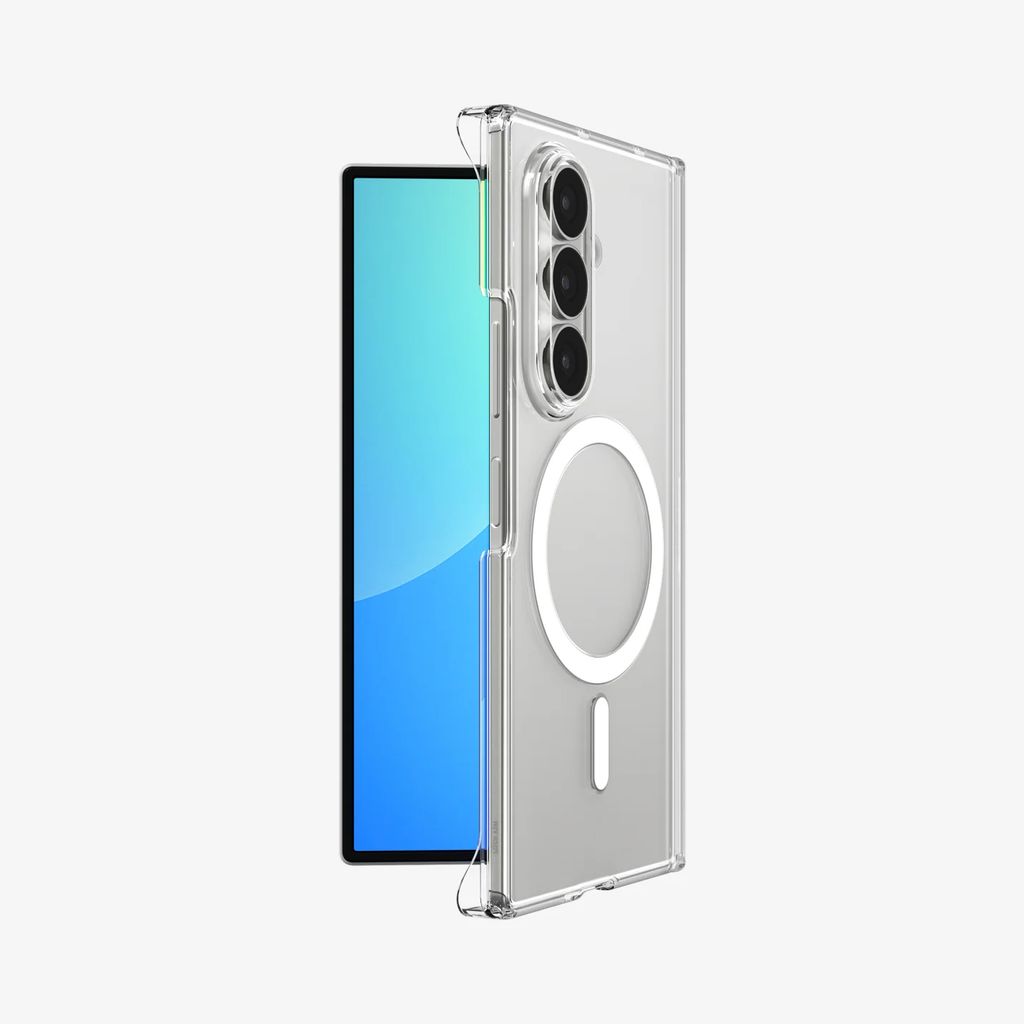 Spigen Airskin Zero MagFit Deksel til Samsung Galaxy Z Fold8 Ultra - Gjennomsiktig/hvit