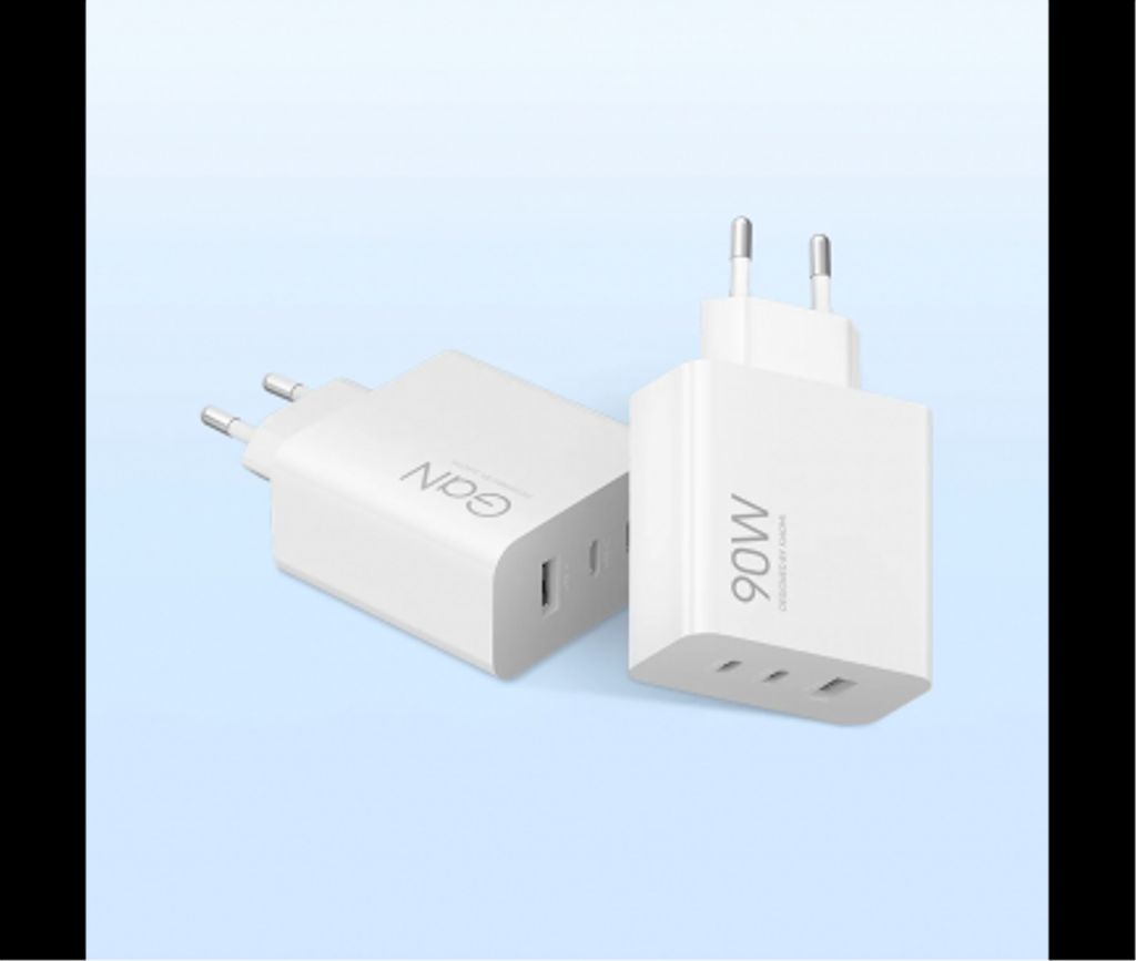 Xiaomi wall charger 90W, 6.1A, 1 x USB-A - 2 x USB-C - hvid