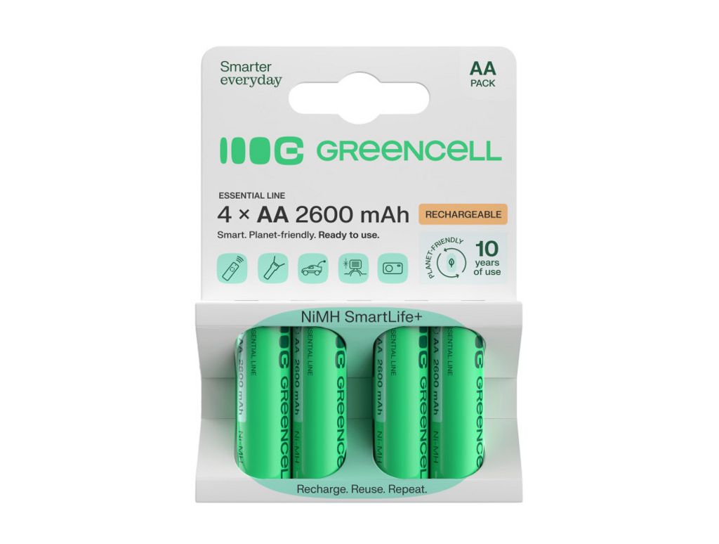Green-Cell AA R6 2600 mAh ladattavat paristot – 4 kpl