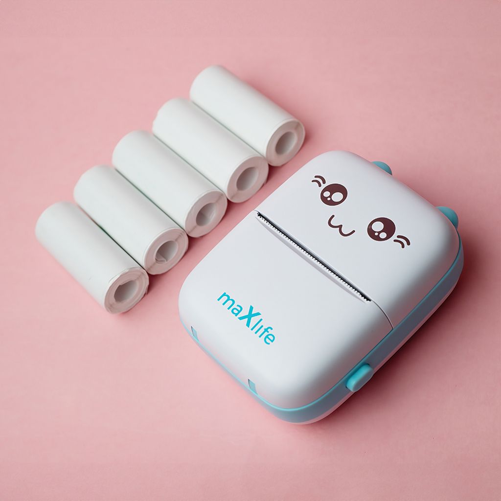 Maxlife-lämpötulostin Bluetooth MXTP-100 – Sininen