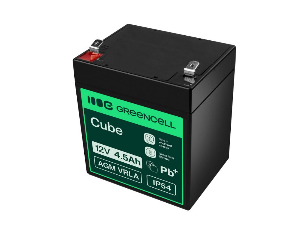 Green Cell AGM VRLA 12V 4.5Ah vedligeholdelsesfri batteri til UPS