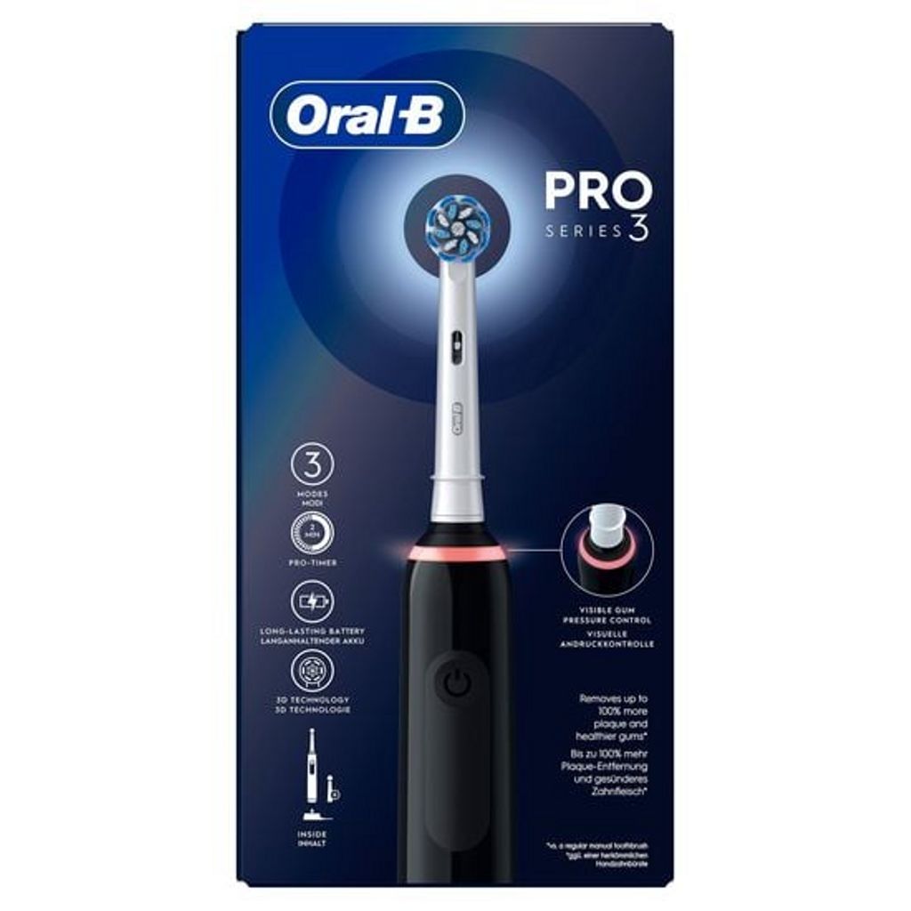Oral-B Pro 3 3000 Sensitive Clean sähköhammasharja, musta