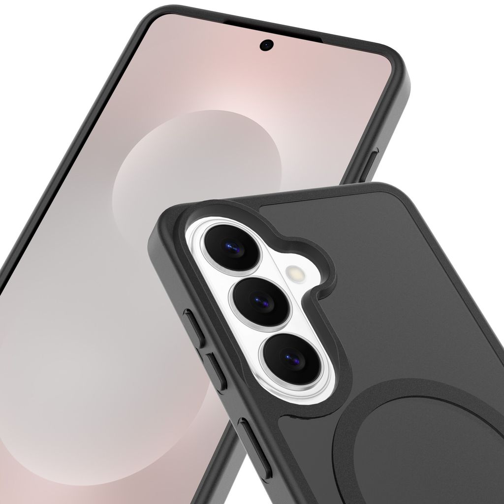 Mobique Samsung Galaxy S26 MagSafe Hybrid Cover - Frostet Sort