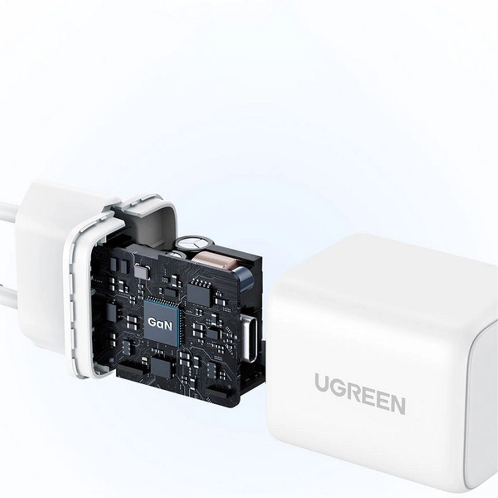 Ugreen X513 30W GaN 1x USB-C Vegglader Hvit