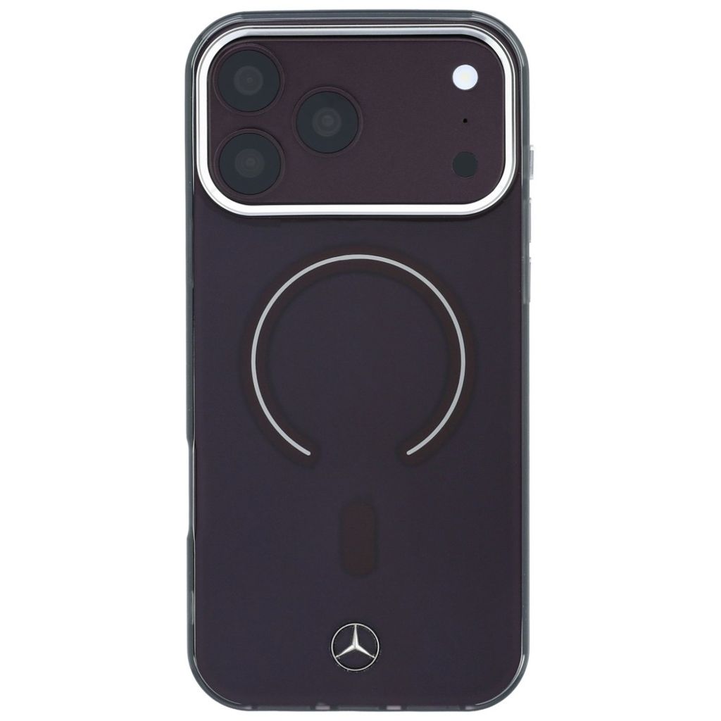 Mercedes Double Layer Iconic Logo MagSafe -kuori till iPhone 18 Pro Max/17 Pro Max - Burgundi
