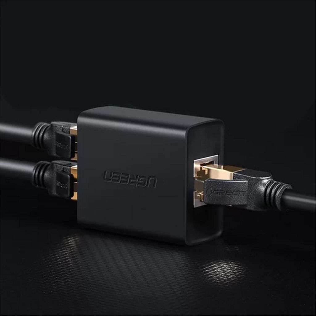 UGREEN Ethernet-adapter RJ45 till 2x RJ45 – svart