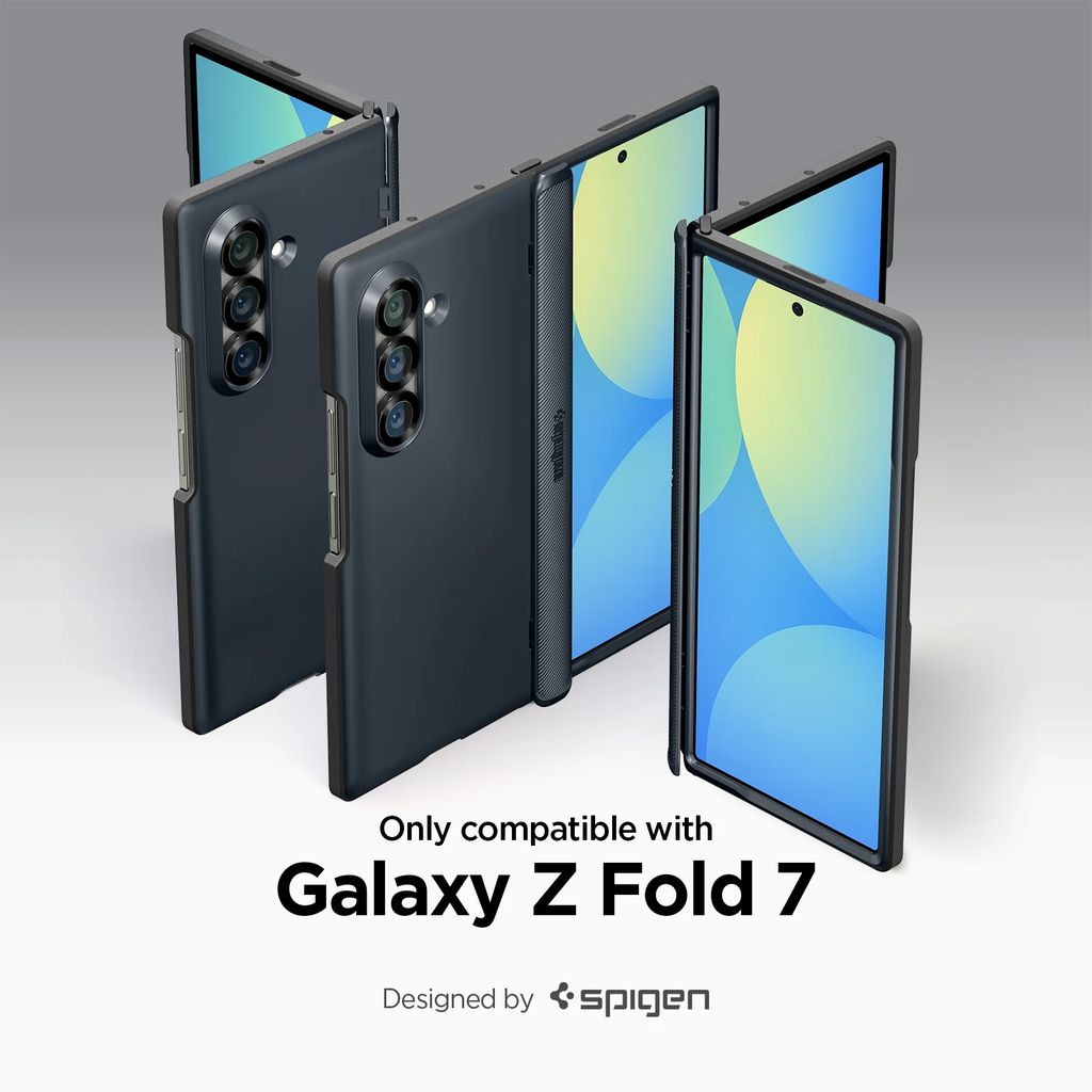 Spigen Slim Armor Pro MagSafe Skal till Samsung Galaxy Z Fold 7 - Metal Slate