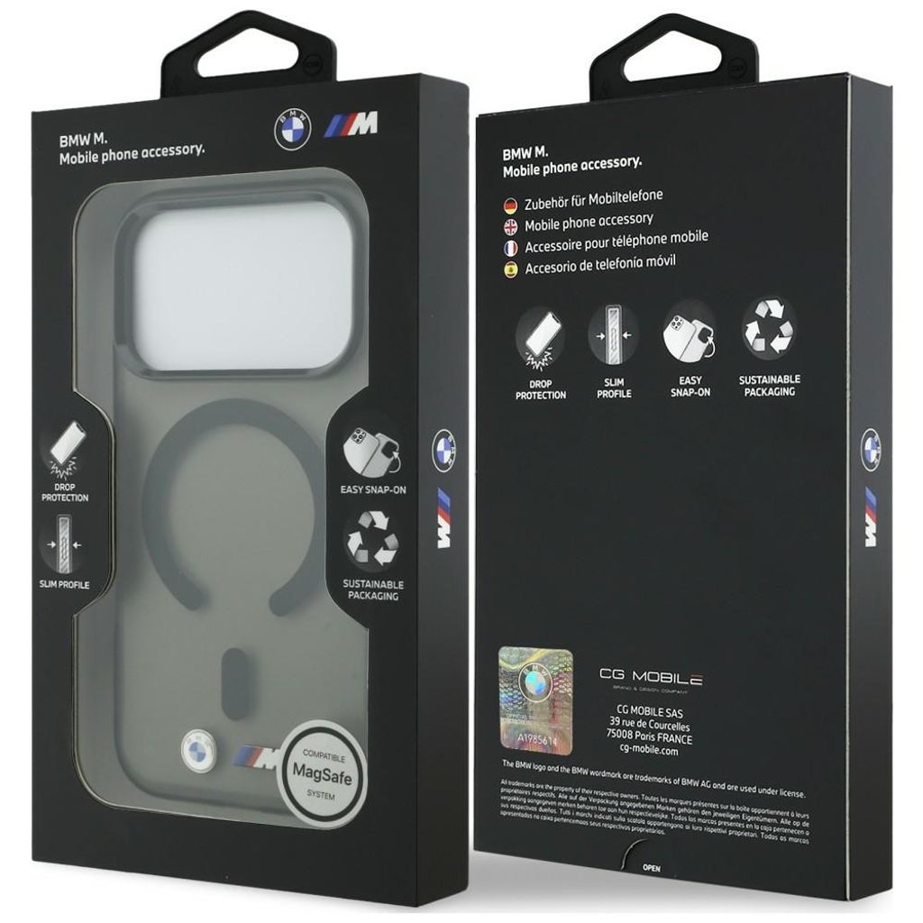 BMW Frosted MagSafe -kuori till iPhone 18 Pro/17 Pro - Musta