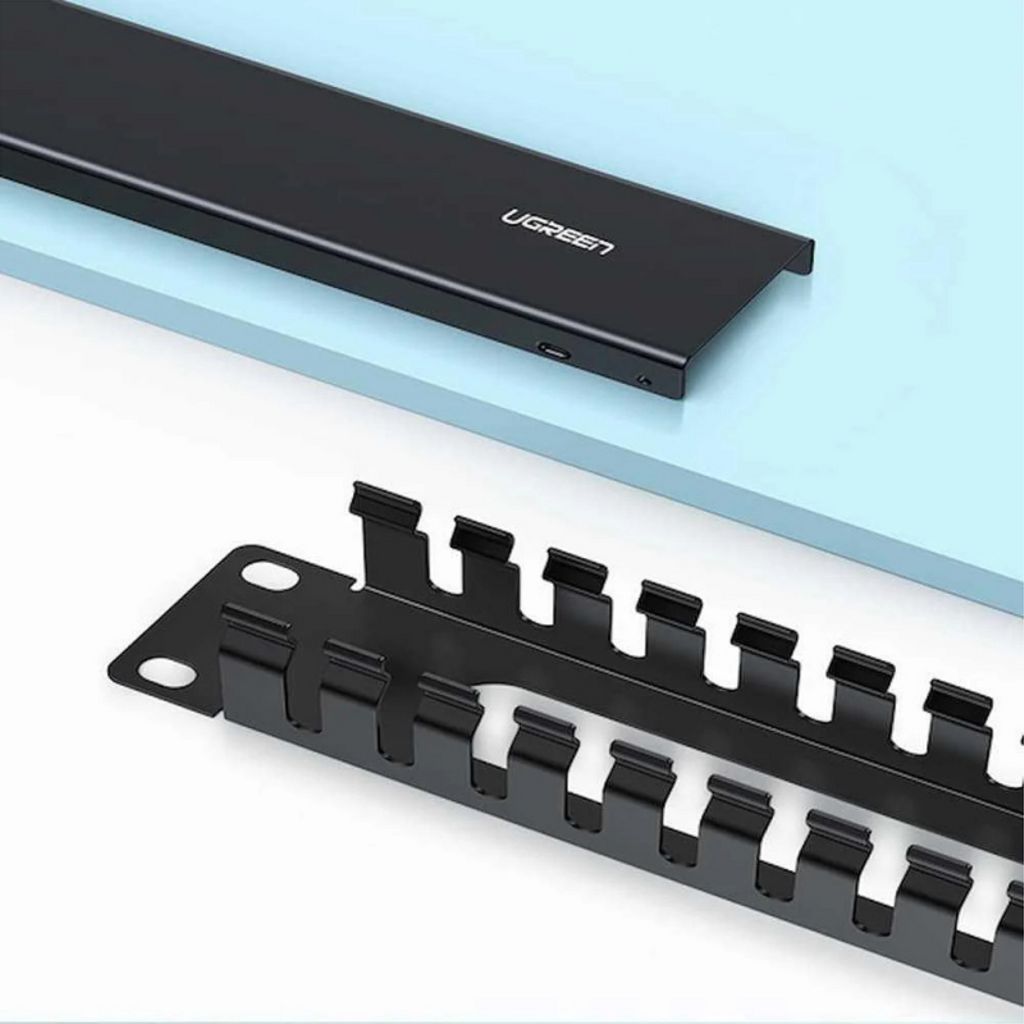 UGREEN NW128 kabelorganiserare, 24 portar – svart