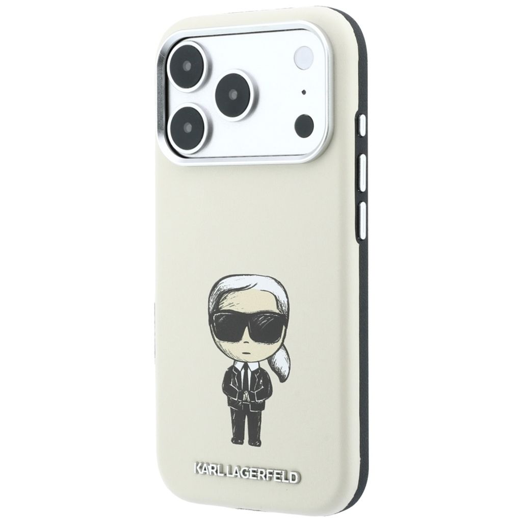 Karl Lagerfeld Ikonik Sketch MagSafe -kuori iPhone 18 Pro Max/17 Pro Max:lle - Beige