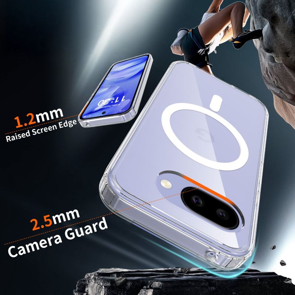 Tech-Protect FlexAir Hybrid MagSafe Deksel til Google Pixel 10A - Gjennomsiktig