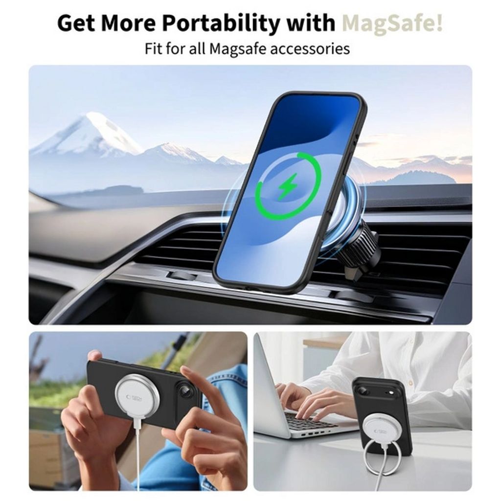 Tech-Protect Silicone MagSafe Case for iPhone Air - Black