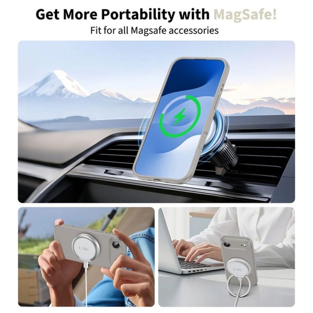 Tech-Protect Silicone MagSafe Case for iPhone Air - Gray