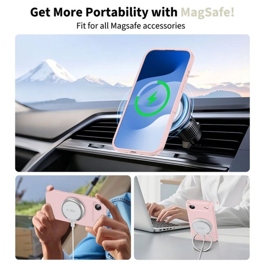 Tech-Protect Silicone MagSafe Case for iPhone Air - Pink