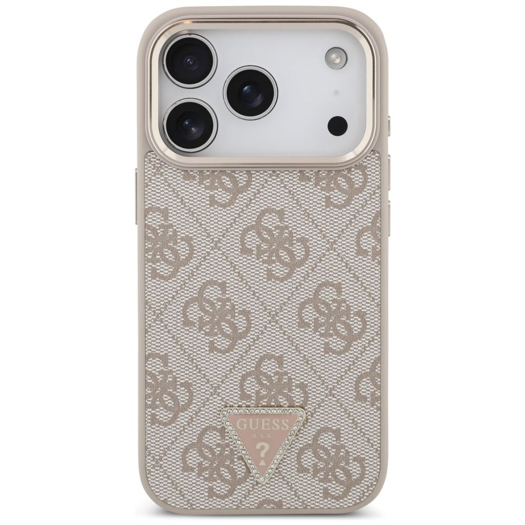 Guess 4G Triangle Logo MagSafe Cover till iPhone 18 Pro/17 Pro - Rosaguld
