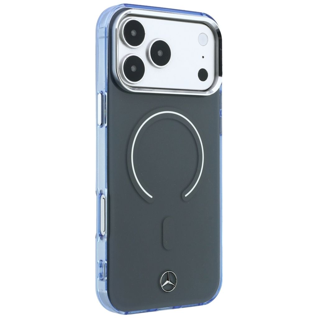 Mercedes Double Layer Iconic Logo MagSafe -kuori till iPhone 18 Pro Max/17 Pro Max - Harmaa