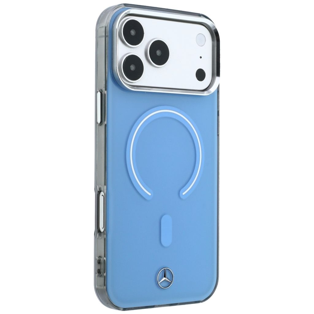 Mercedes Double Layer Iconic Logo MagSafe -kuori till iPhone 18 Pro Max/17 Pro Max - Sininen