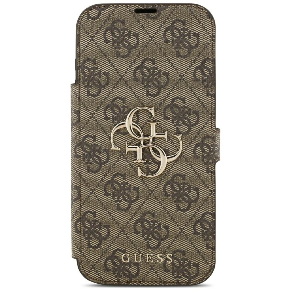 Guess 4G Metal Logo -kotelo iPhone 18 Pro/17 Pro:lle - Ruskea