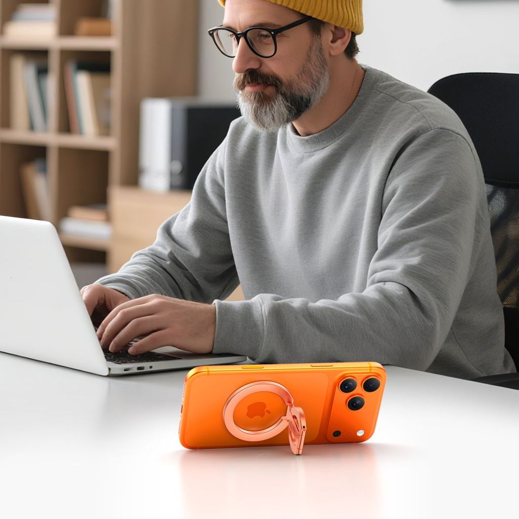 Tech-Protect MMR400 lamano magnetisk ringhållare till telefon – roséguld