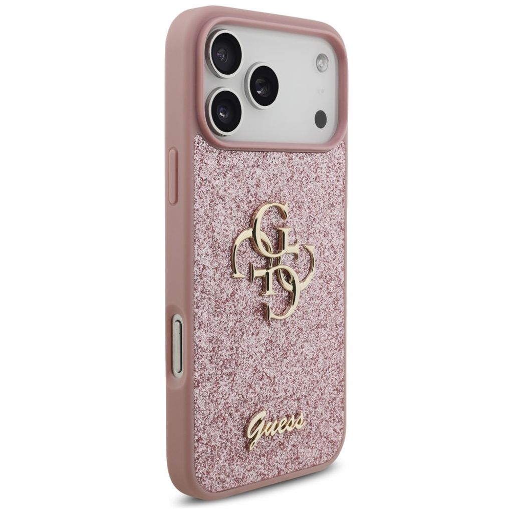 Guess 4G Glitter -kuori  iPhone 18 Pro/17 Pro:lle - Vaaleanpunainen