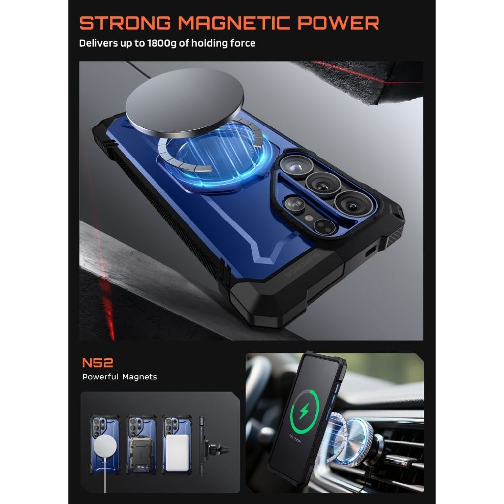 Supcase UB Grip MagSafe Skal till Samsung Galaxy S26 - Marinblå/Svart