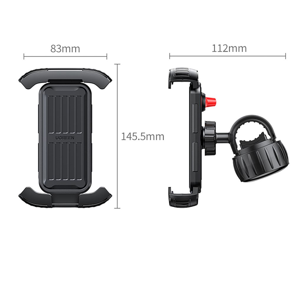 Ugreen LP494 Telefonholder for Sykkel/Motorsykkel - Svart