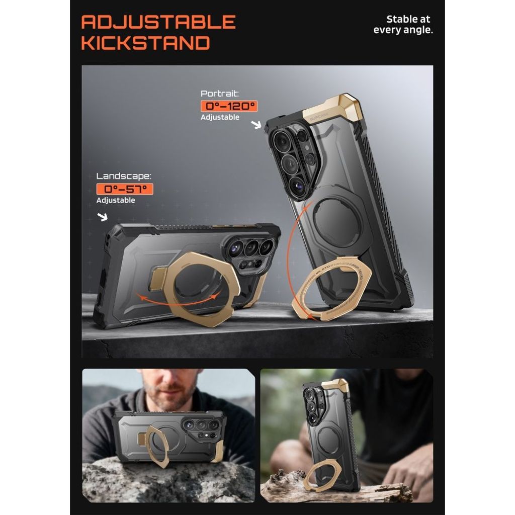 Supcase UB Grip MagSafe Skal till Samsung Galaxy S26 Ultra - Svart/Brun