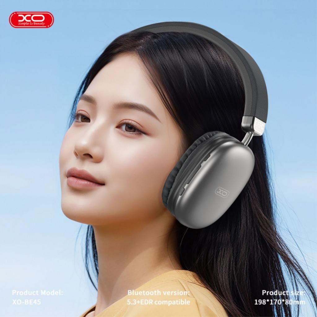 XO DESIGN BE45 Over-ear Bluetooth-hodetelefoner – svart