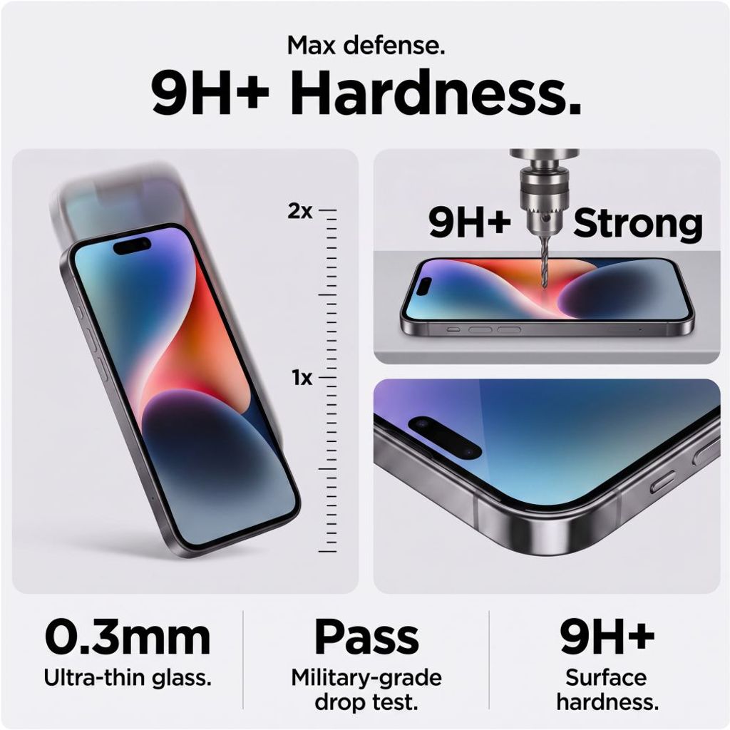 Tech-Protect Glass SPY+ Privacy -näytönsuoja 2-pakkaus iPhone 18 Pro/17 Pro:lle