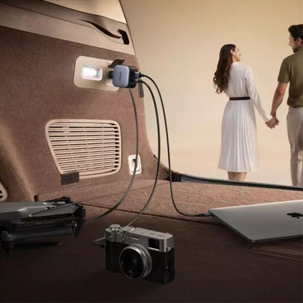 UGREEN Billader 90W, 6.1A, USB-A/USB-C med USB-C-kabel - Grå