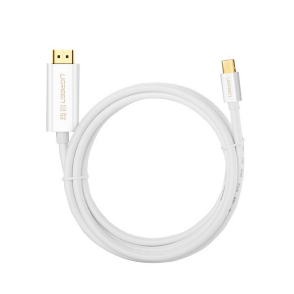 Ugreen USB-C till HDMI-videokabel MM121, 1,5 m – Vit