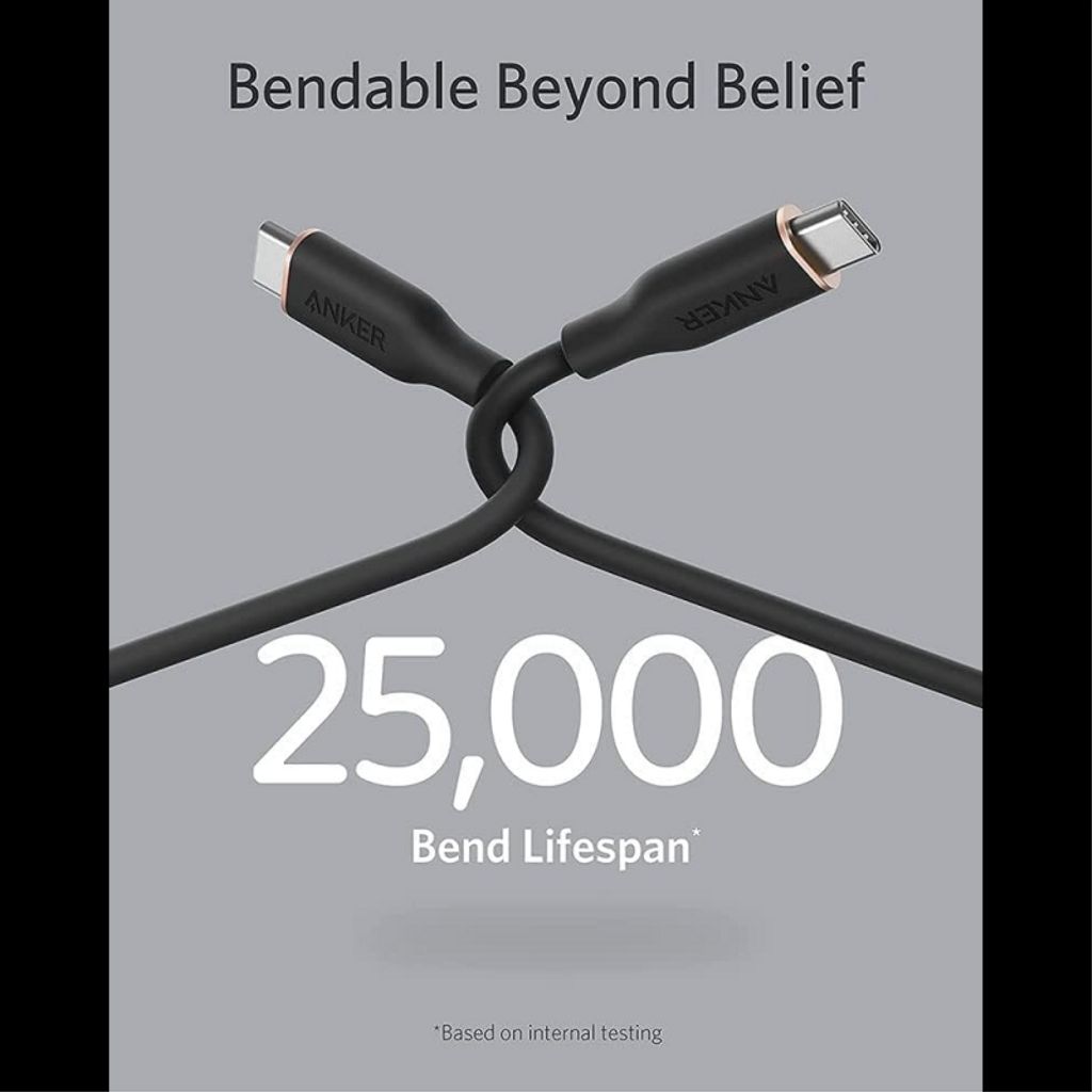 Anker PowerLine III USB-C til USB-C-kabel 100W 0,9m - Svart