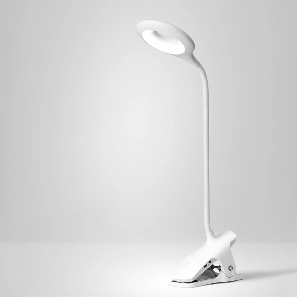 Wozinsky trådløs mini LED-lampe med klips + USB-C-kabel – hvit