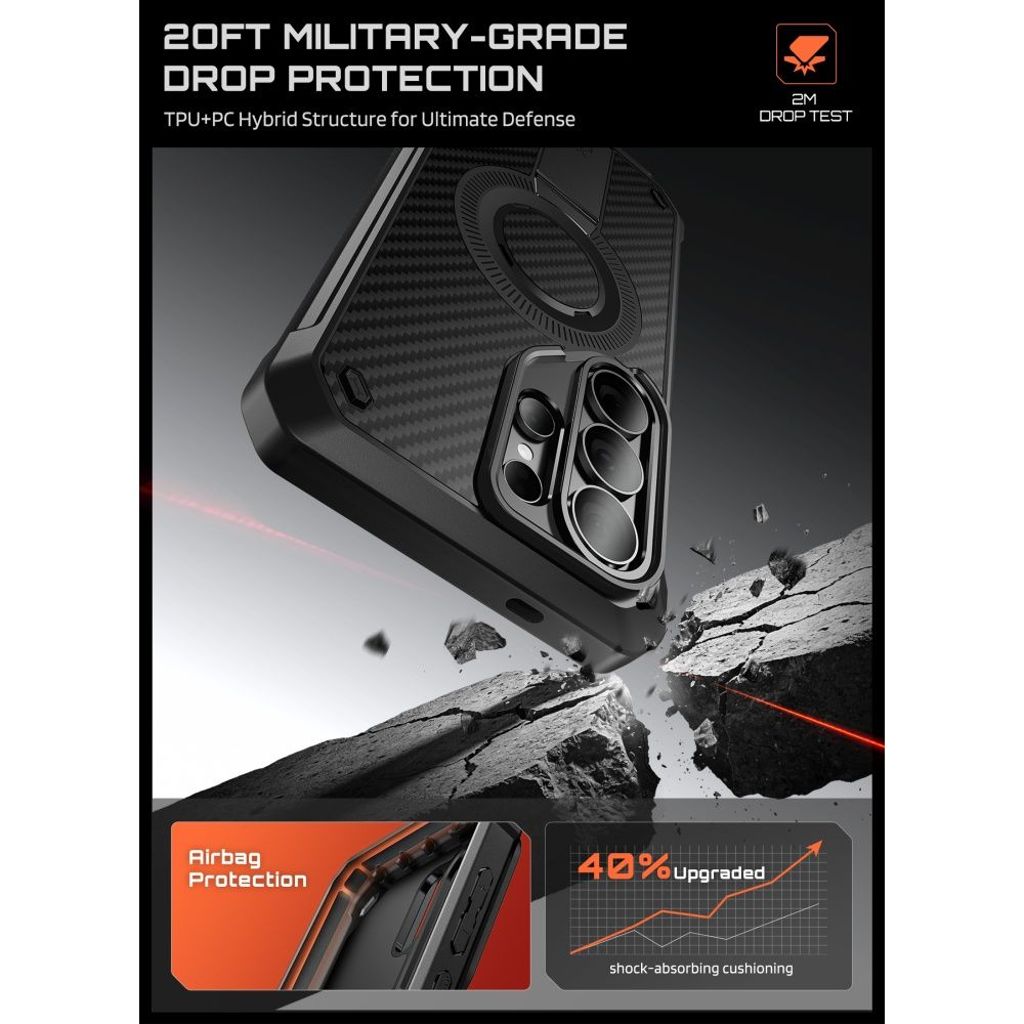 Supcase Unicorn Beetle Pro MagSafe Kuori Samsung Galaxy S26 Ultra - Musta