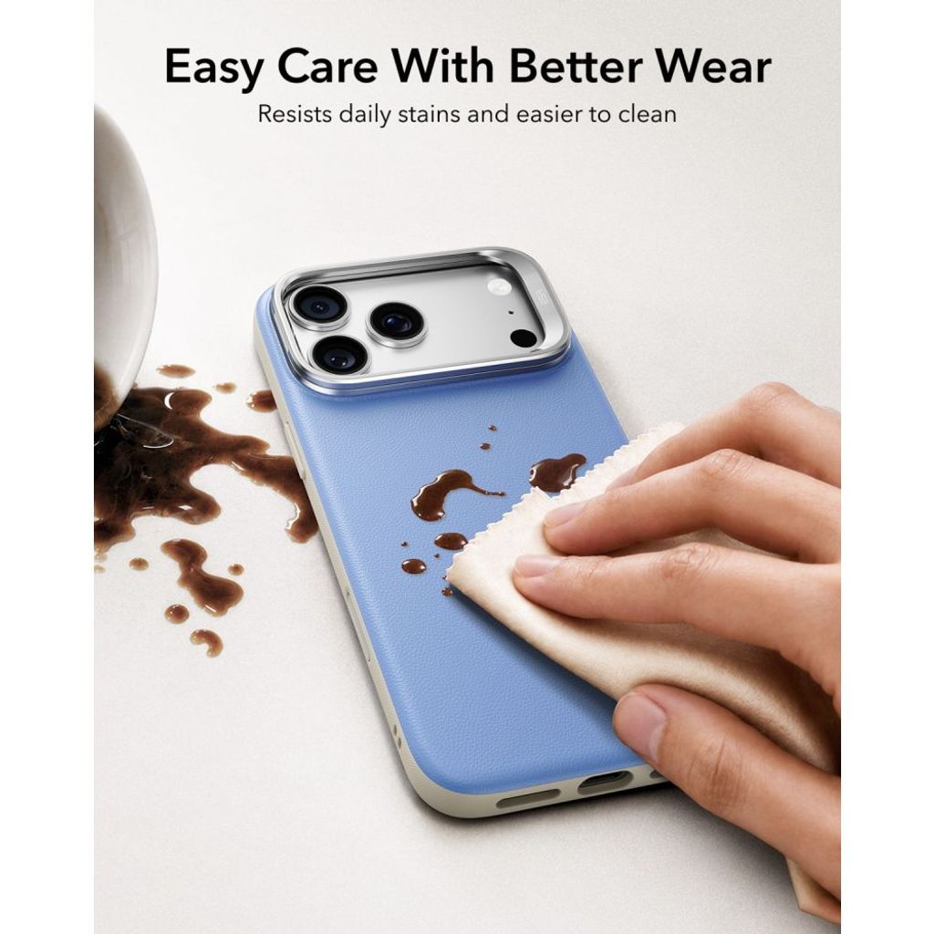 ESR Atelier Kickstand MagSafe -kuori till iPhone 18 Pro Max/17 Pro Max - Vaaleansininen