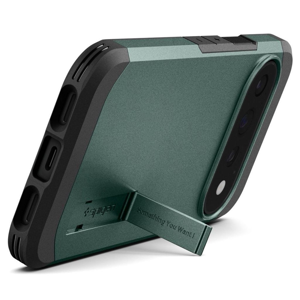 Spigen Tough Armor MagSafe -kuori till Google Pixel 11 Pro - Tummanvihreä