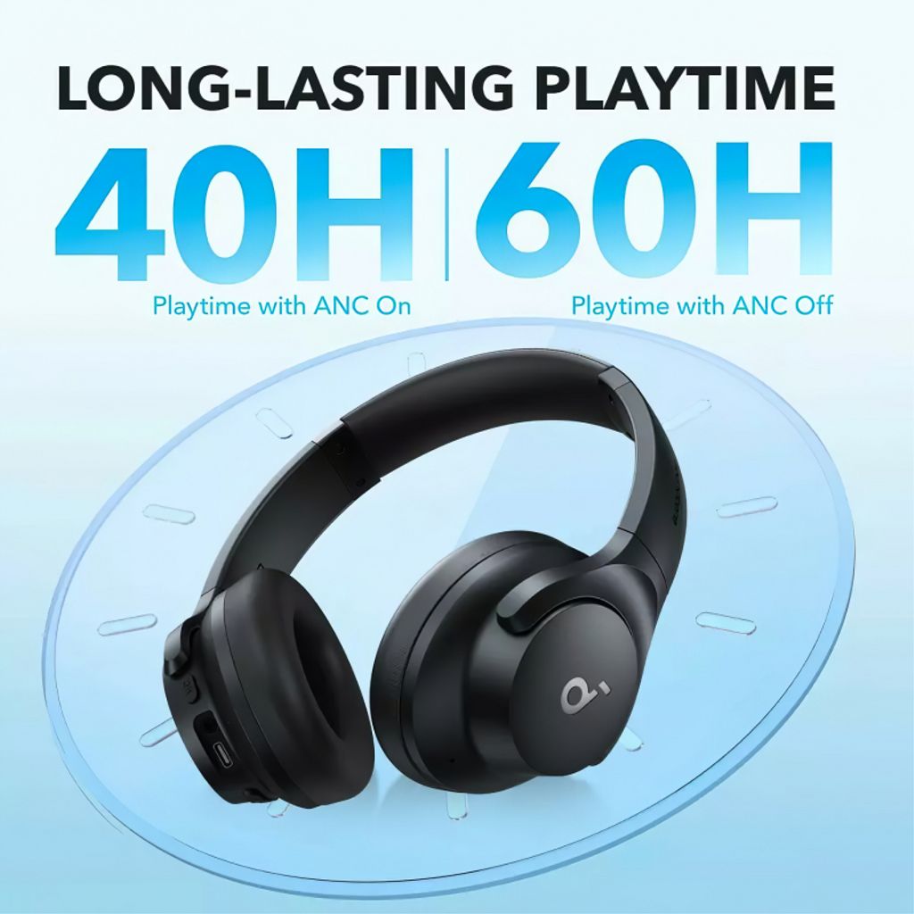 Anker Soundcore Life Q20i trådløse hovedtelefoner – sorte