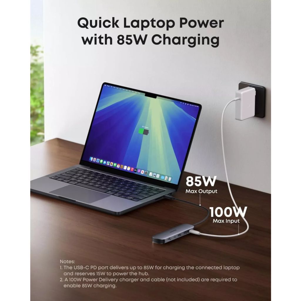 Anker 7-i-1 USB-C Hub 2x USB-A / 2x USB-C / 1x HDMI / 1x SD / 1x microSD