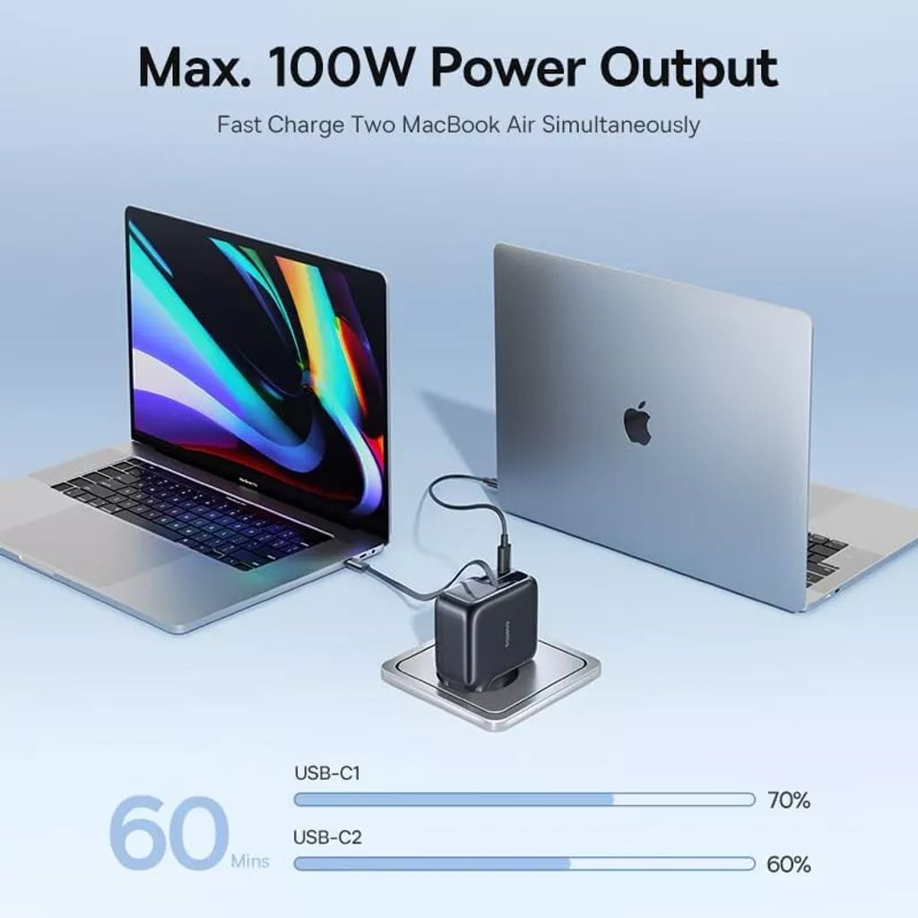Baseus EnerCore CJ11 -seinälaturi 100 W USB-C-kaapelilla – musta