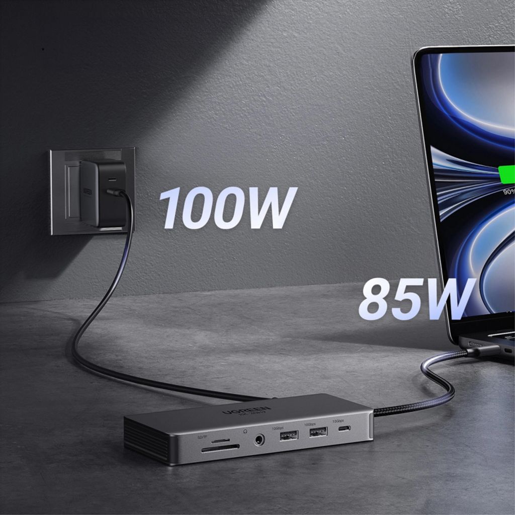 UGREEN Revodok Pro 313 CM681 USB-C-hub USB-A/USB-C/HDMI/3,5 mm/RJ45/SD/microSD