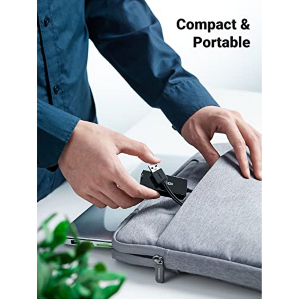 UGREEN CR111 ethernet-adapter RJ45, USB 3.0 - hvit