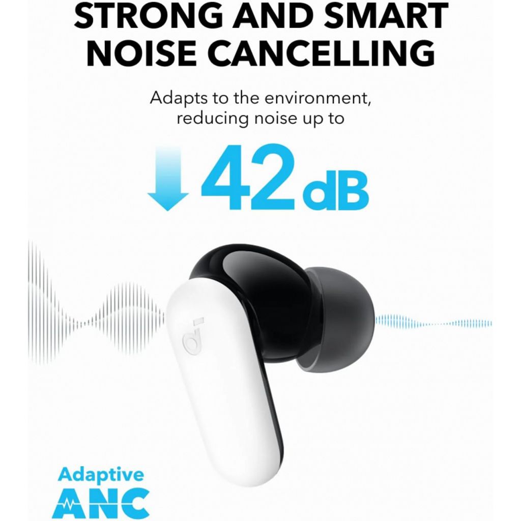 Anker SoundCore P30i langattomat nappikuulokkeet ANC – valkoinen