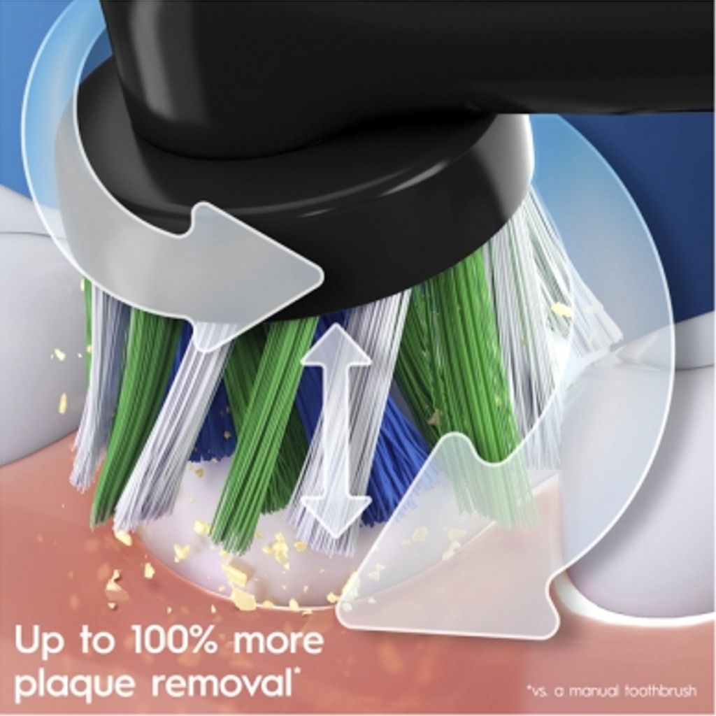 Oral-B Pro 3 3900N Elektrisk tandborste, 2-pack - Svart/Rosa