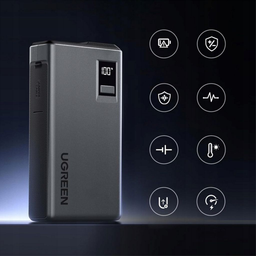 UGREEN ES702 Jumpstarter 1000A – Grå
