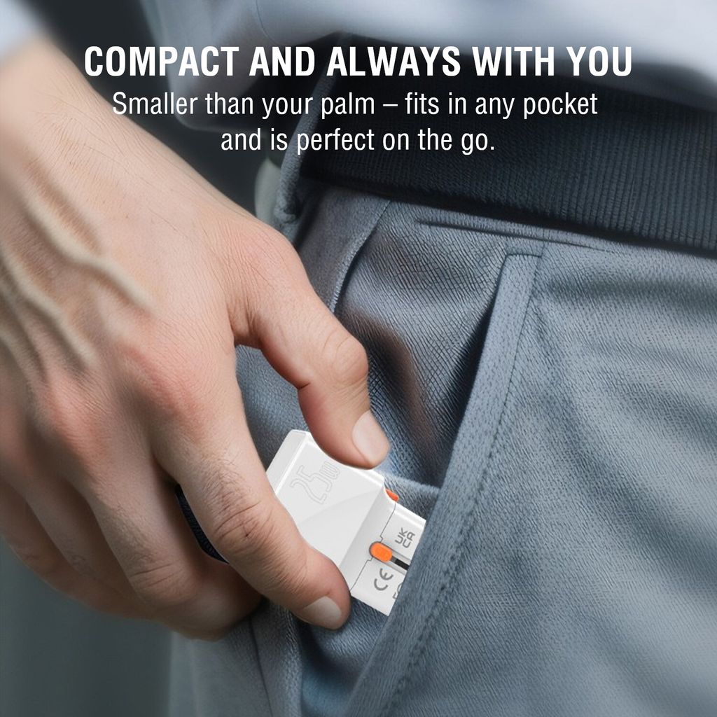 4Smarts Nomad Pocket 25W Universal Rejseadapter - Hvid