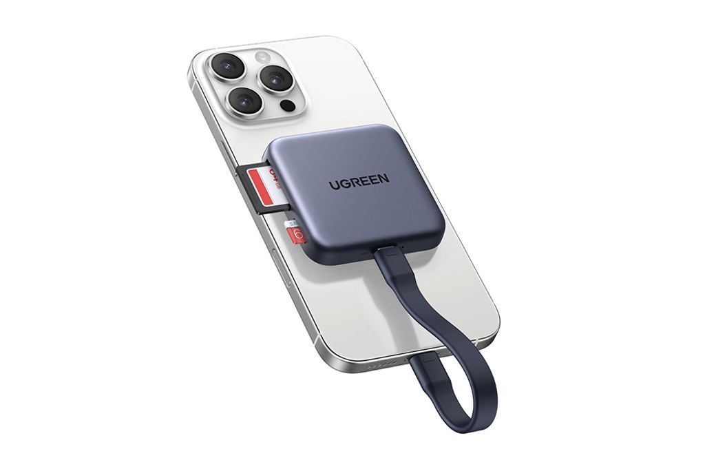 UGREEN 3-in-1 Memory Card Reader CM898 – USB-C / MagSafe / SD & TF – Black