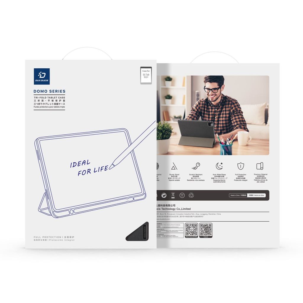 DUX DUCIS Samsung Galaxy Tab S12 Plus Tri-Fold Cover - Sort