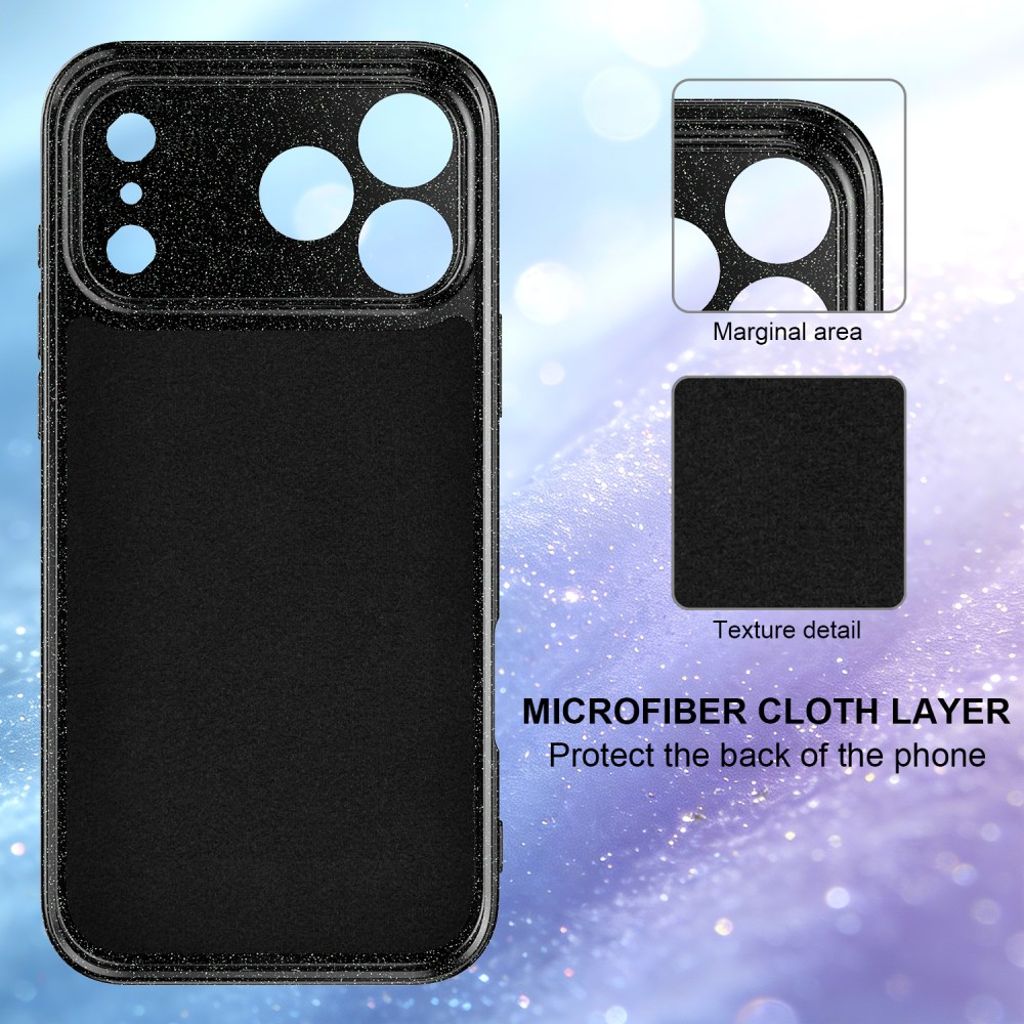 iPhone 17 Pro Max MagSafe Kimaltava Kuori – Musta