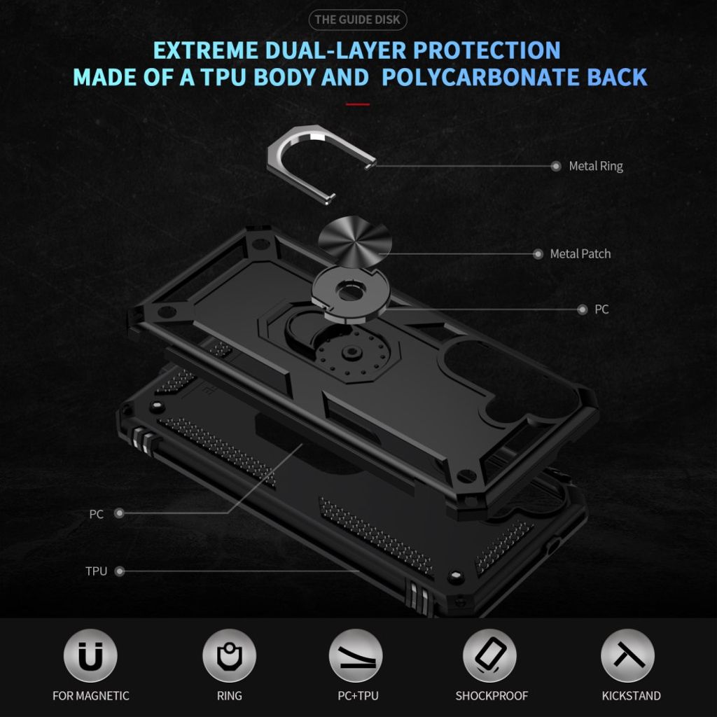 Samsung Galaxy S25 FE Case with Stand - Black