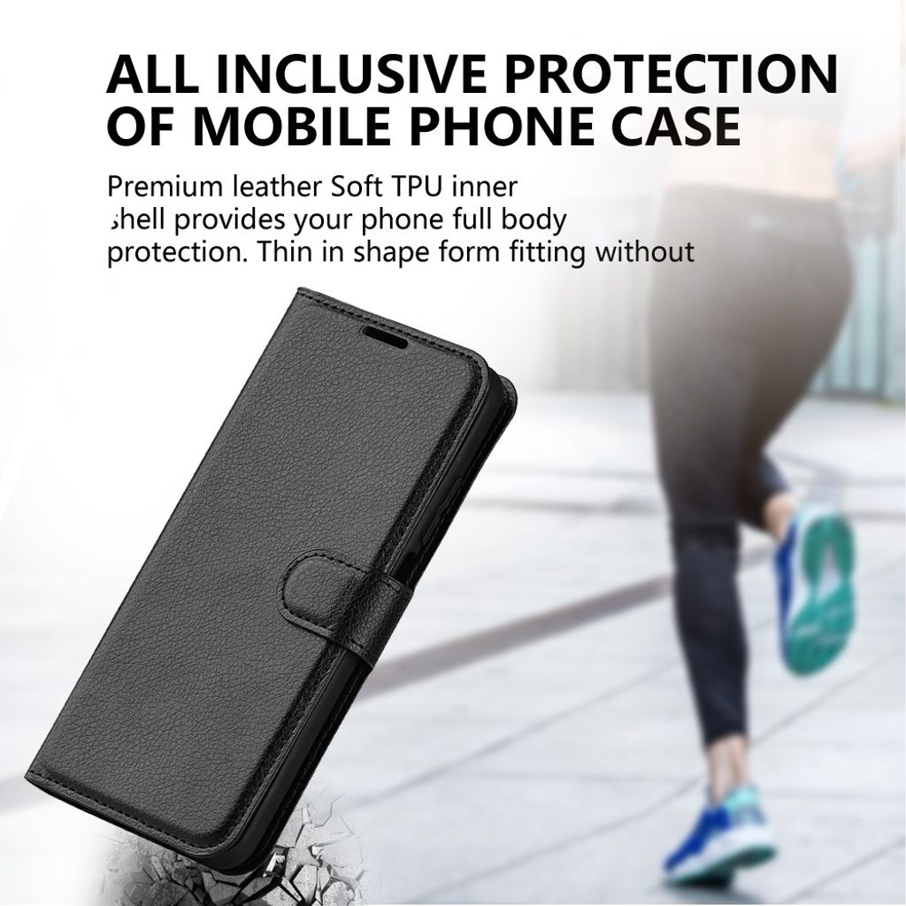Samsung Galaxy S26 FE Lommebokdeksel med Stativ – Svart